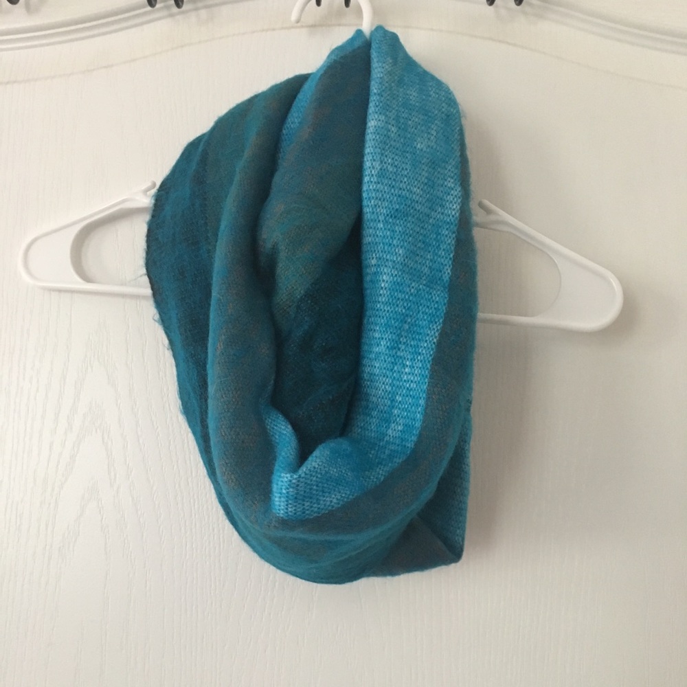 Multi toned blue infinity scarf
